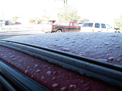 Ice! On our car! (Wells, UT)