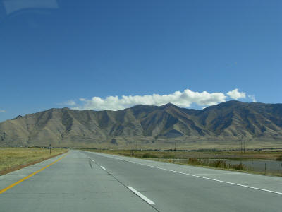 Utah mountains in the distance