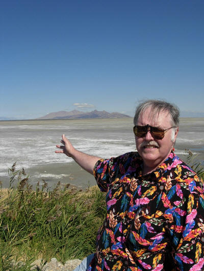 The Great Salt Lake salt beach